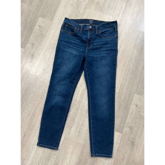 J.CREW Denim - J. Crew Womens Blue Cotton Blend Medium Wash Mid Rise Skinny Leg Denim Jeans 28
